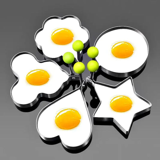 Set of 4 Stainless Steel Egg Fry Rings