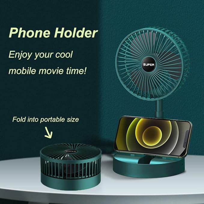 Portable Rechargeable Telescopic Folding Fan