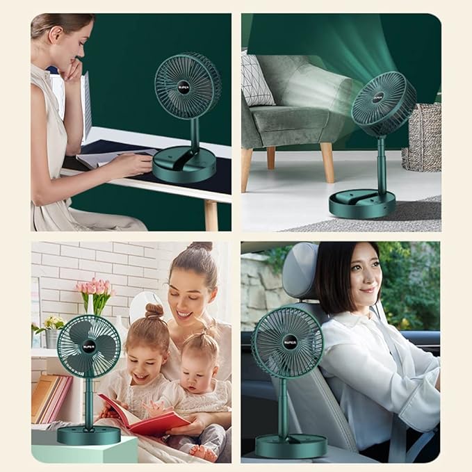 Portable Rechargeable Telescopic Folding Fan