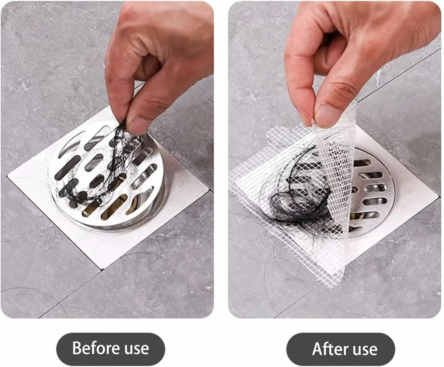 Disposable Shower Drain Hair Catcher Mesh Shower Drain Covers Floor Sink Strainer