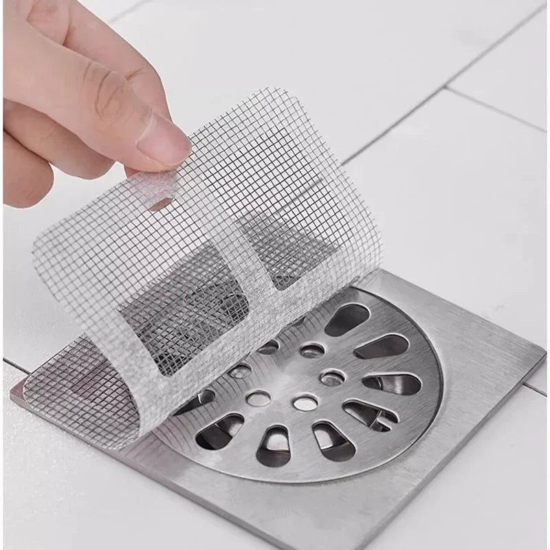 Disposable Shower Drain Hair Catcher Mesh Shower Drain Covers Floor Sink Strainer