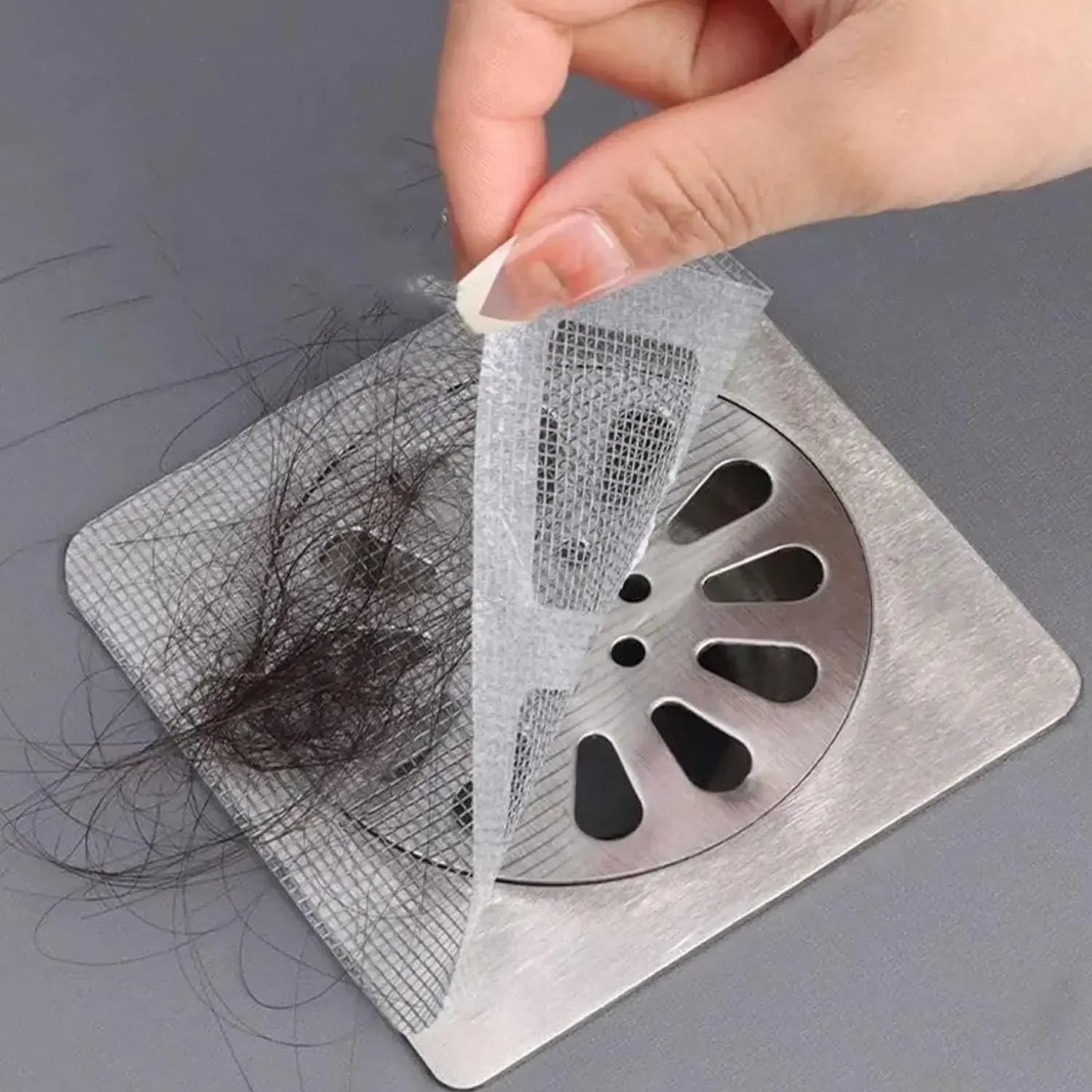 Disposable Shower Drain Hair Catcher Mesh Shower Drain Covers Floor Sink Strainer