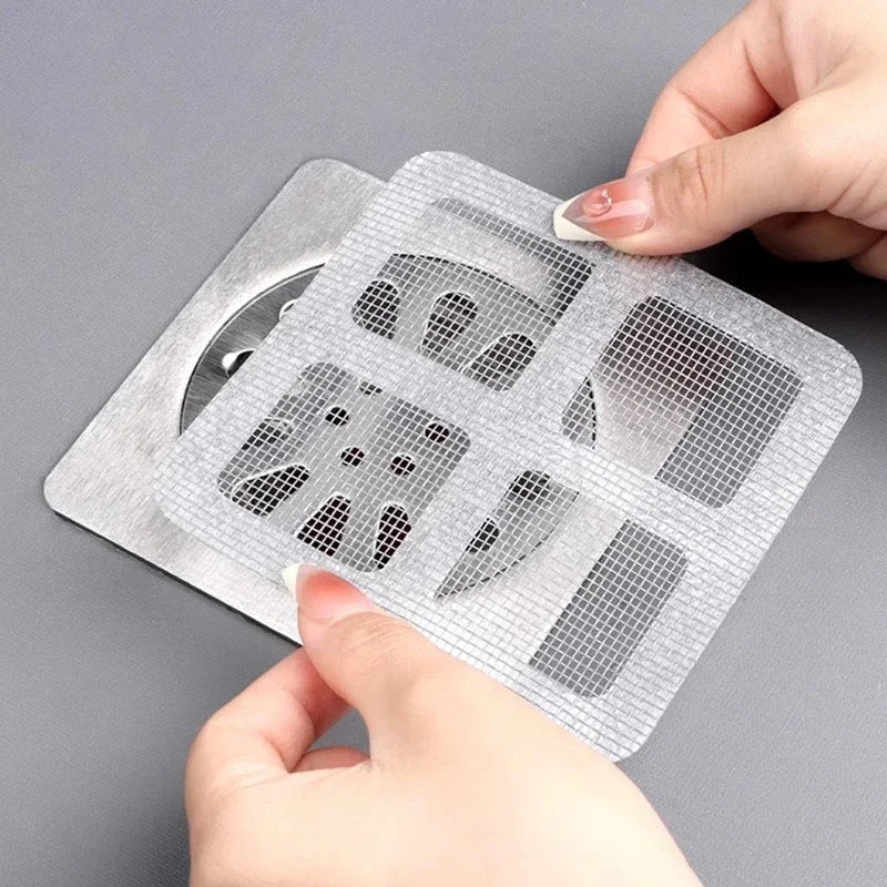 Disposable Shower Drain Hair Catcher Mesh Shower Drain Covers Floor Sink Strainer