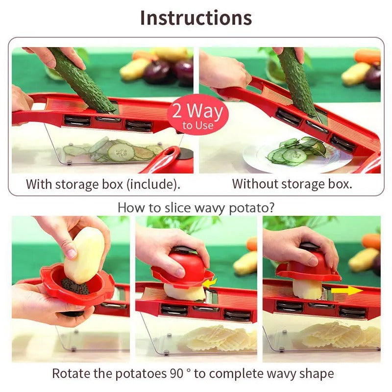 Master Chef Prep: 10-in-1 Veggie Slicer & Cutter