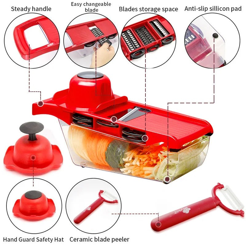 Master Chef Prep: 10-in-1 Veggie Slicer & Cutter